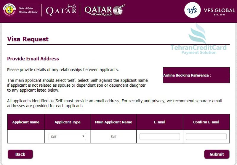 مدارک و فرم ویزای قطر | تهران کردیت کارت