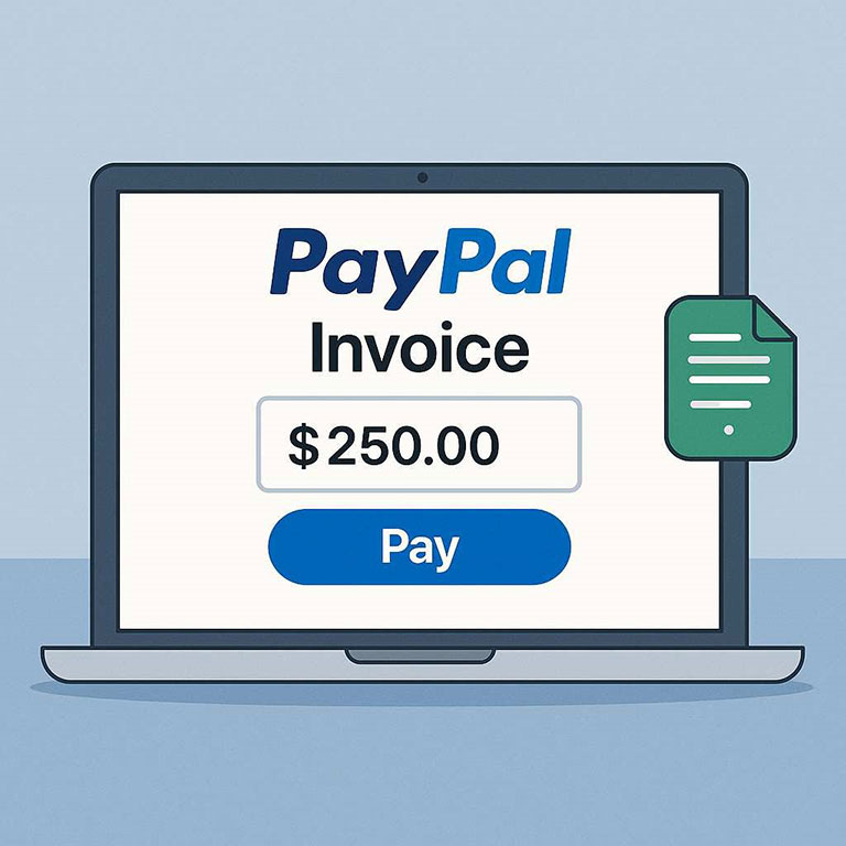 پرداخت از طریق فاکتور پیپال (PayPal Invoice)