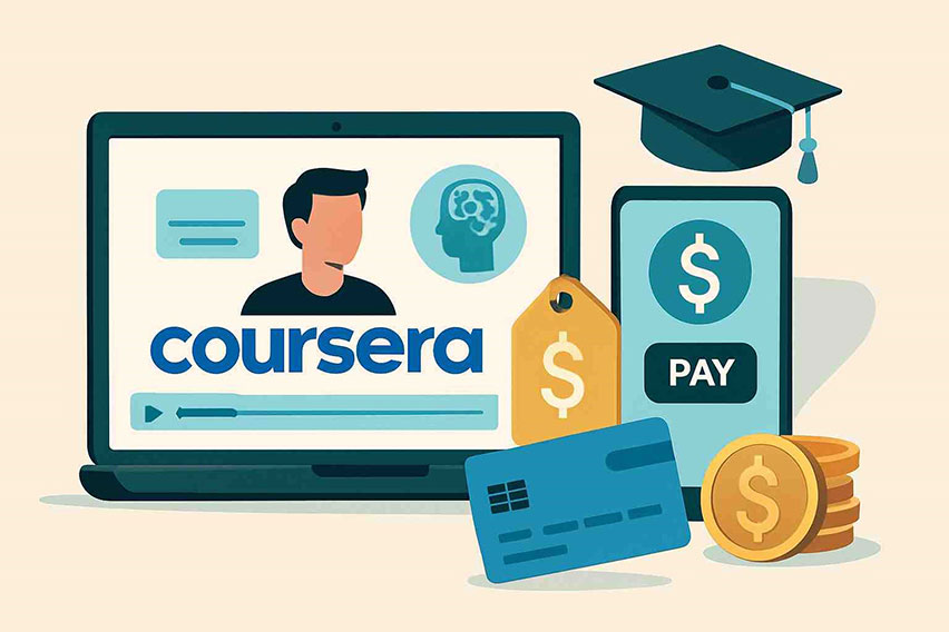 راه‌های پرداخت برای دوره‌های  Coursera